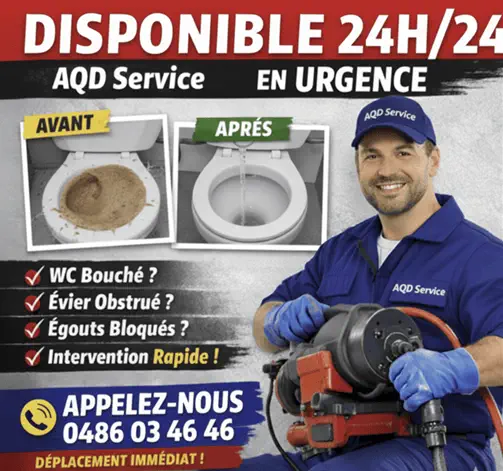 plombier débouchage WC urgence