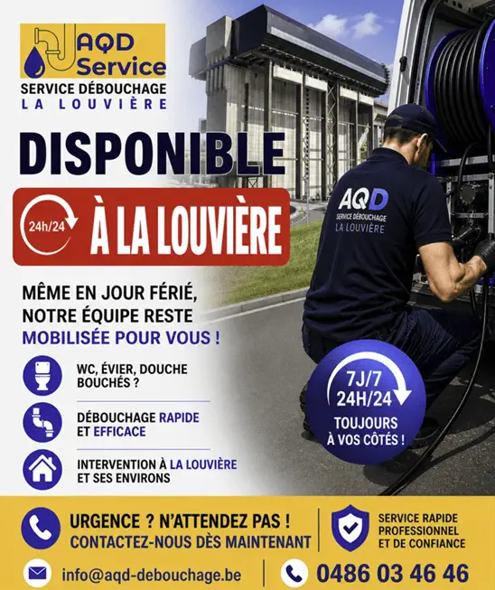 Débouchage La Louvière  urgent