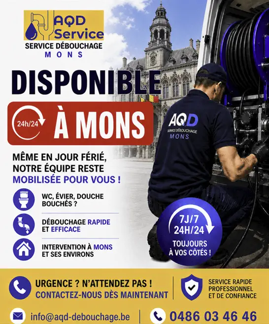 Débouchage Mons rapide